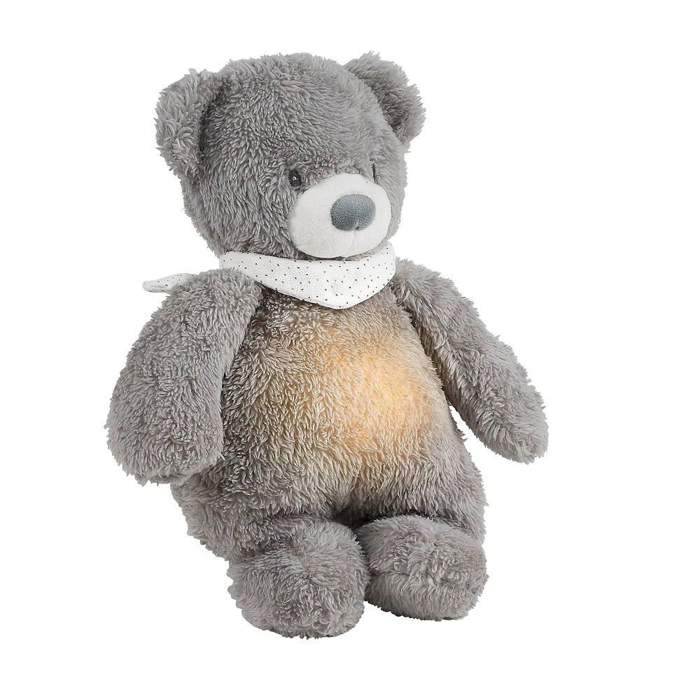 Nattou Uspáváček plyšový hudební se světýlkem a senzorem pláče 4v1 Sleepy Bear Grey 0m+ Nattou