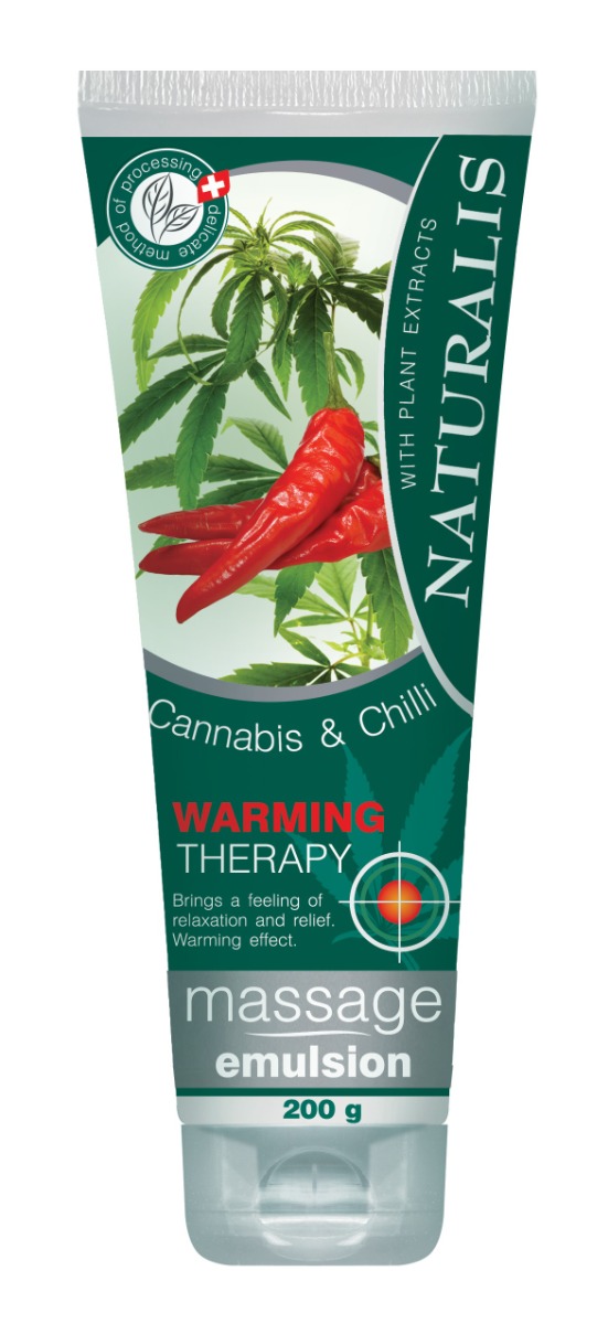 Naturalis Masážní emulze Warming Therapy Cannabis&Chilli 200 ml Naturalis