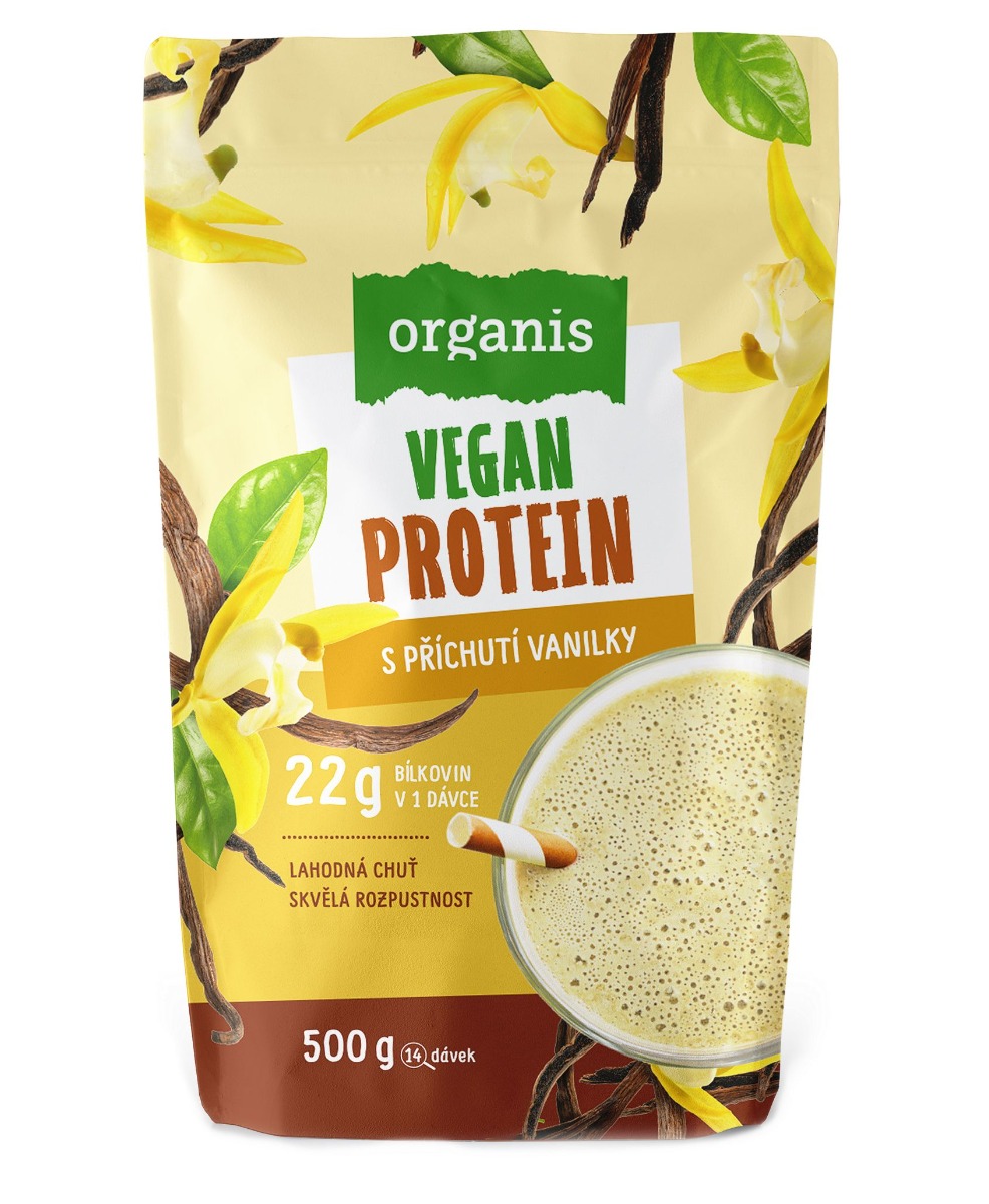 Organis Vegan Protein vanilka 500 g Organis