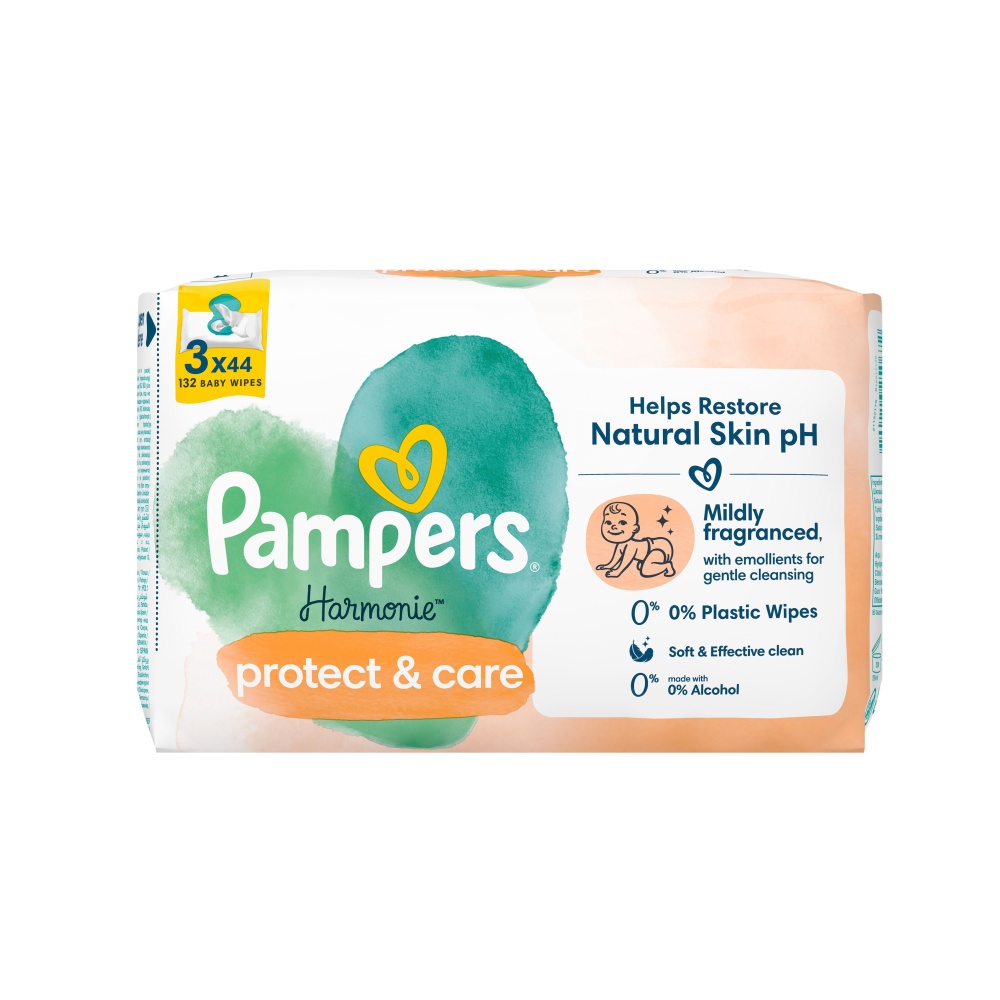 Pampers Harmonie Protect&Care Calendula vlhčené ubrousky 3x44 ks Pampers