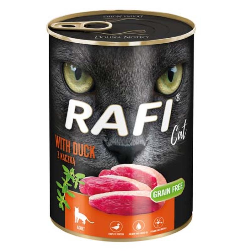 Rafi Cat Grain Free - Bezlepková konzerva s kachním masem pro kočky 400g - konzerv Rafi