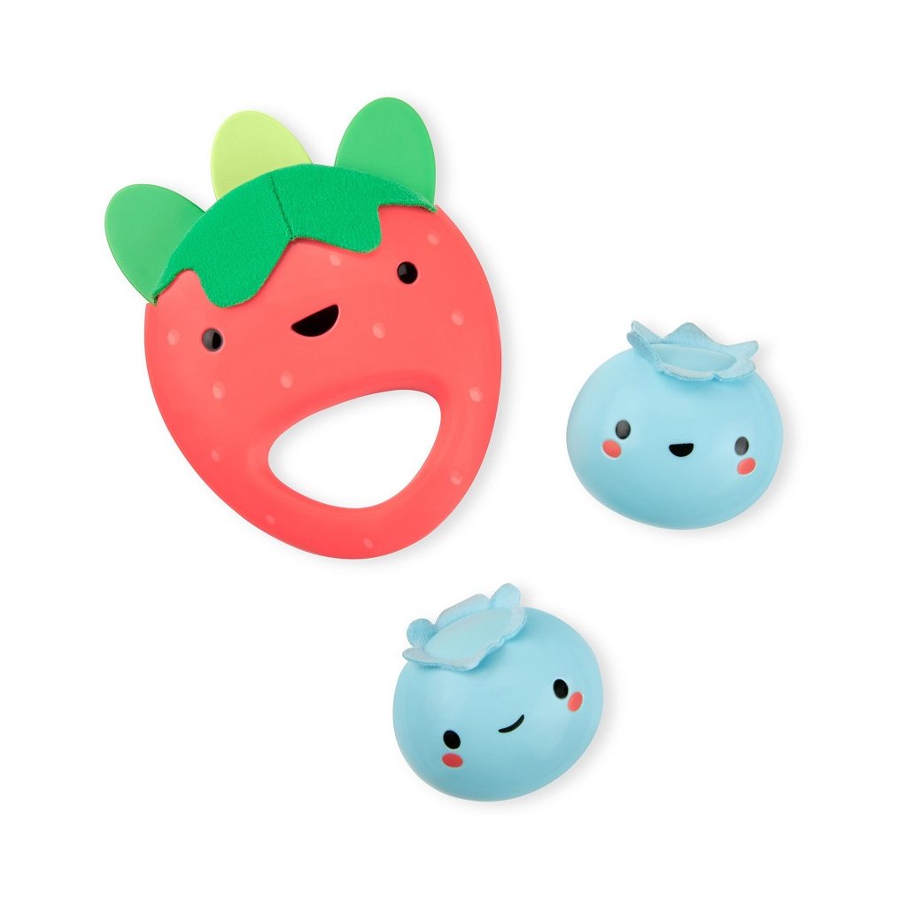 SKIP HOP Chrastítko Farmstand Berry Cute Band set 3 ks