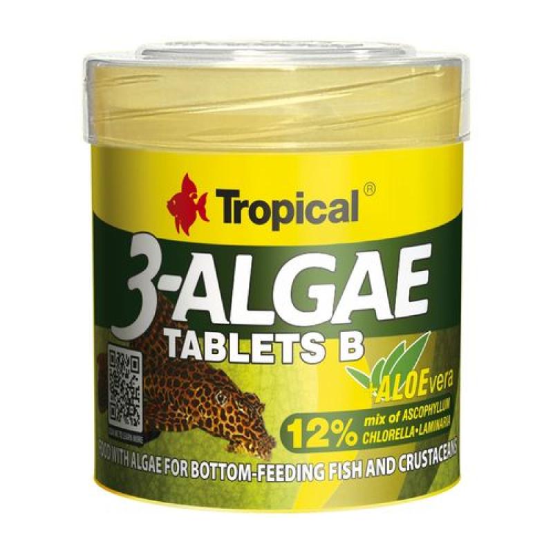 Tropical 3-Algae Tablets B 50ml/36g 200ks tabletové krmivo s řasami pro sladkovodní  a Tropical