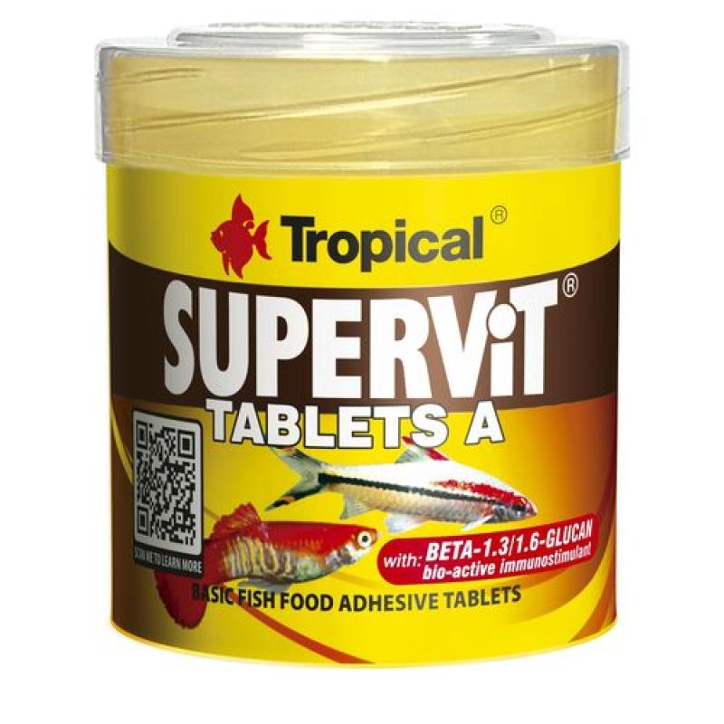 Tropical Supervit Tablets A 50ml/36g 80ks základní tabletové krmivo pro ryby Tropical