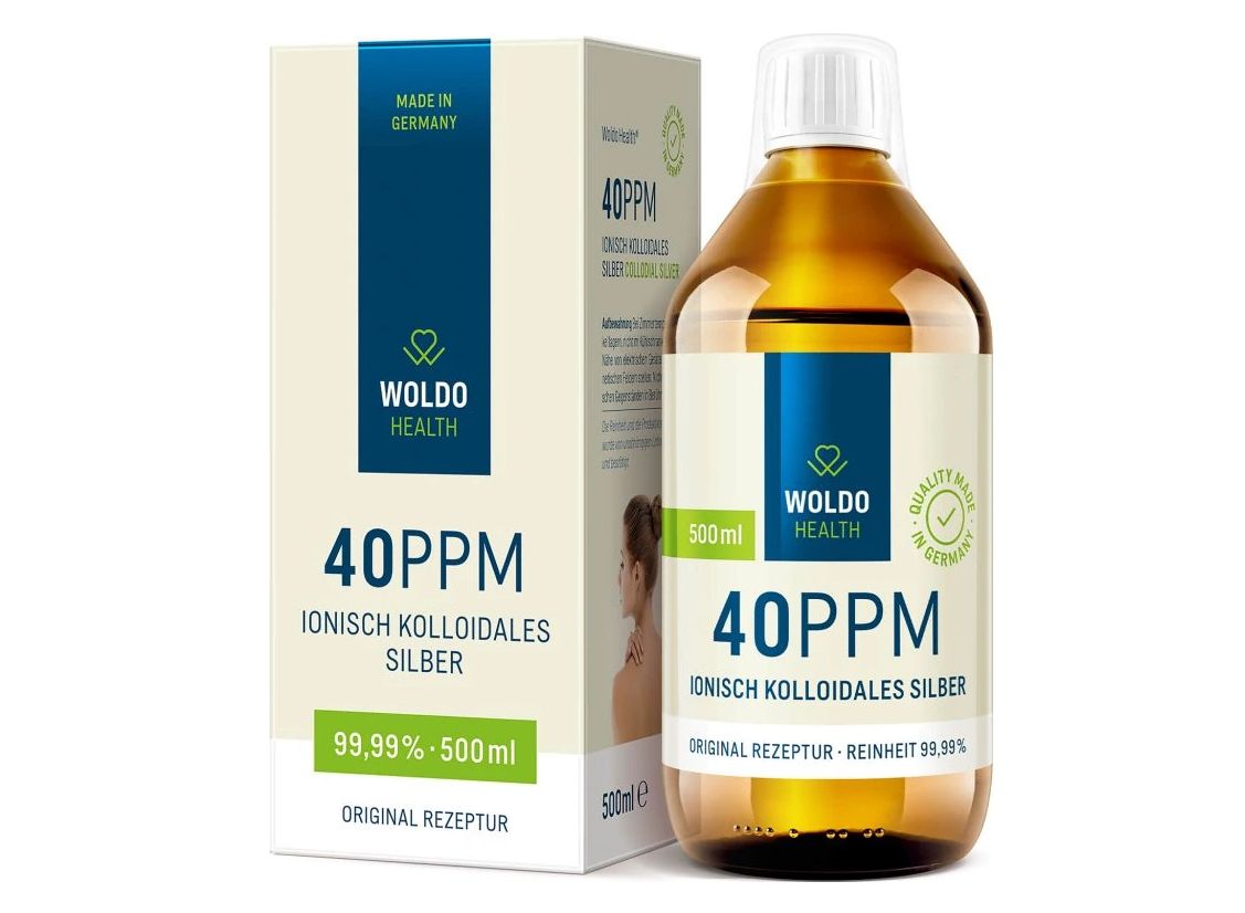 WoldoHealth Koloidní stříbro 40ppm 500 ml WoldoHealth