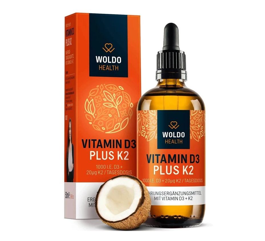 WoldoHealth Vitamín D3+K2 50 ml WoldoHealth