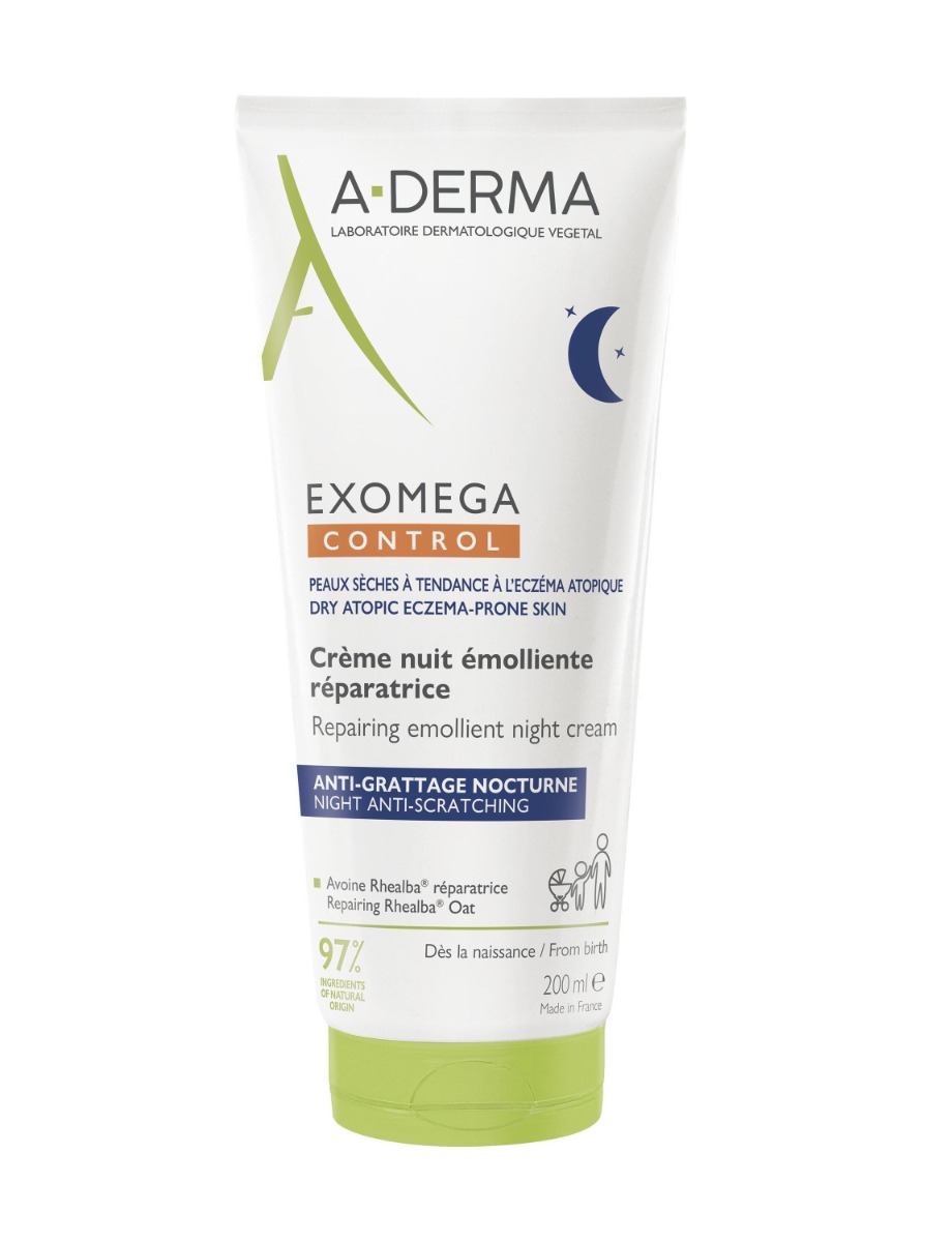 A-Derma Exomega Control Emolienční noční krém 200 ml A-Derma