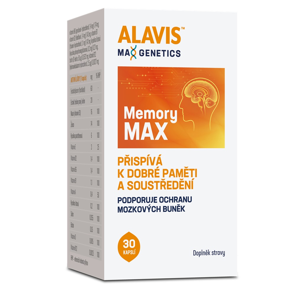 Alavis MAX Genetics Memory MAX 30 kapslí Alavis