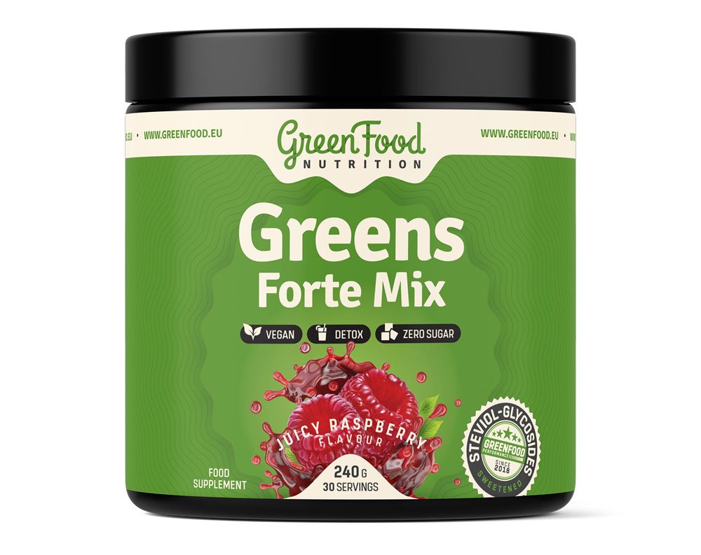 GreenFood Nutrition Greens Forte Mix juicy raspberry 240 g GreenFood Nutrition