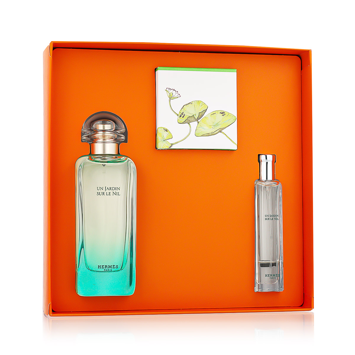 Hermès Un Jardin Sur le Nil EDT 100 ml + EDT 15 ml + tuhé mýdlo 50 g UNISEX NISEX Hermès