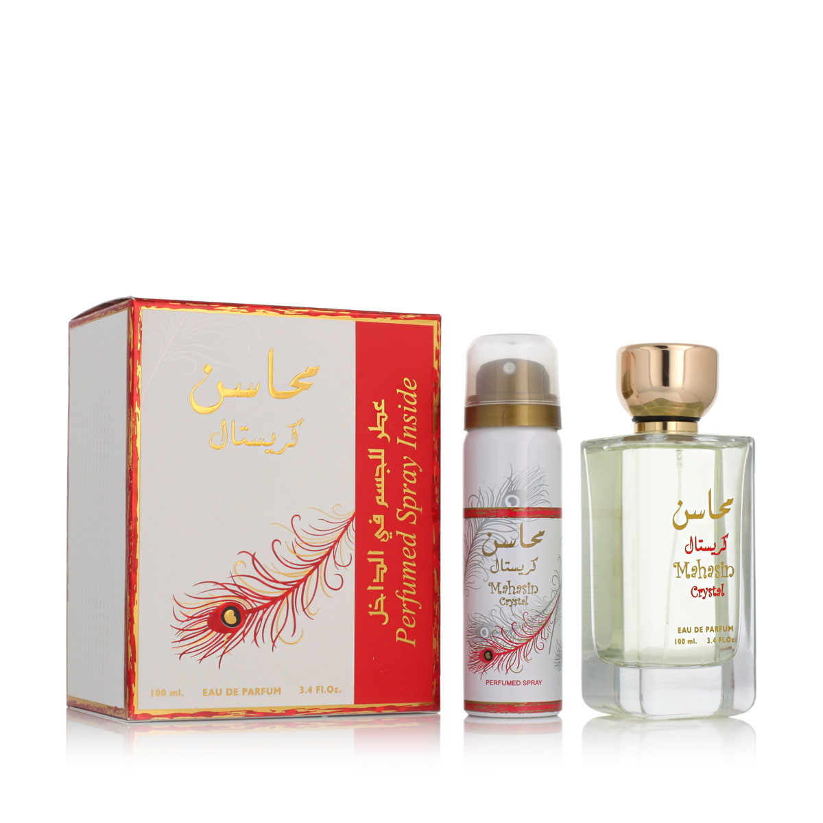 Lattafa Mahasin Crystal EDP 100 ml + DEO ve spreji 75 ml W Lattafa