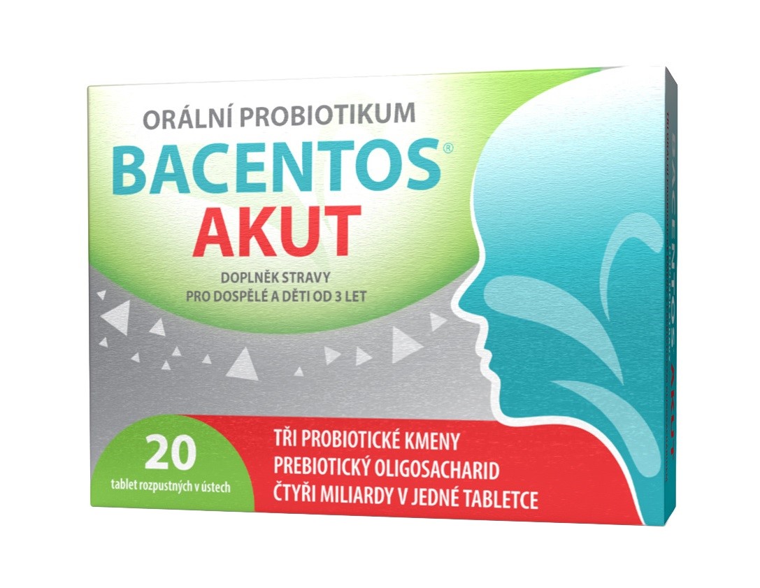 BACENTOS Akut Orální probiotikum 20 tablet BACENTOS