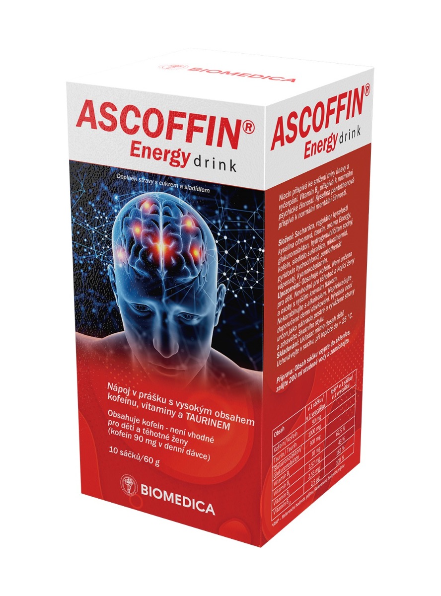 Biomedica Ascoffin Energy Drink sáčky 10x6 g Biomedica