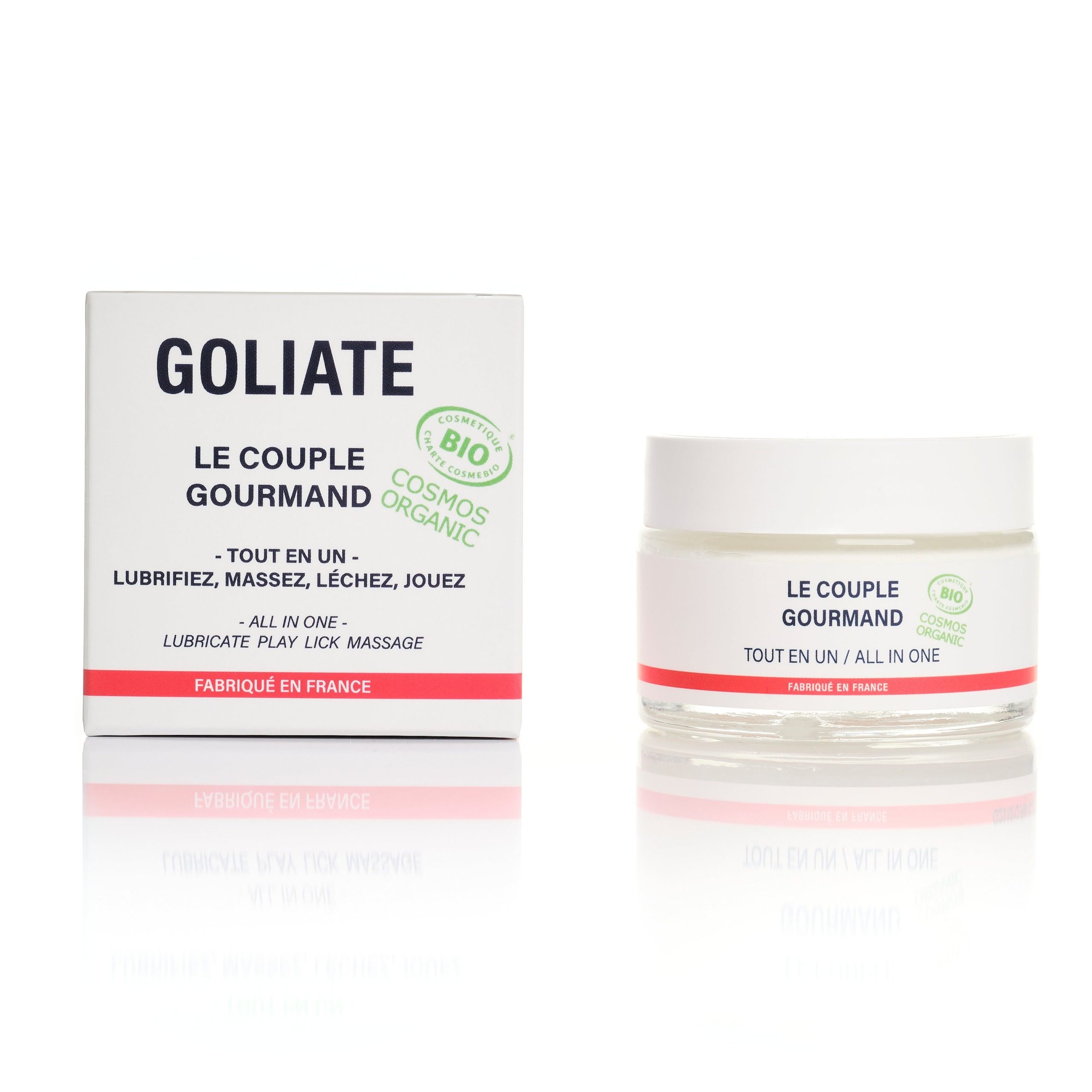 Goliate Jedlý masážní a lubrikační olej 2v1 The Gourmet Couple BIO (50 ml) Goliate