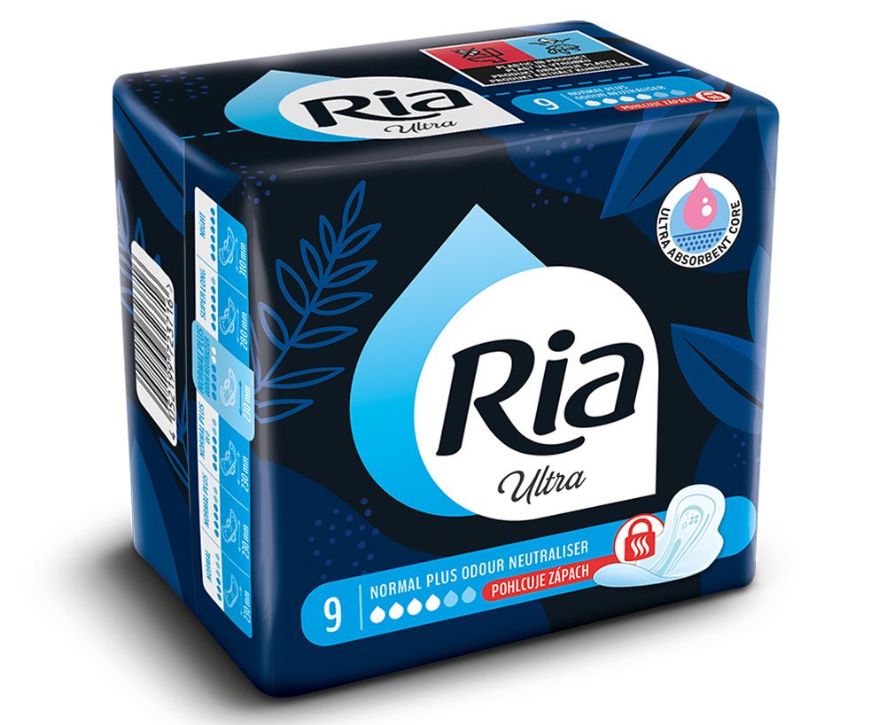 Ria Ultra Normal Plus Odour Neutraliser menstruační vložky 9 ks Ria